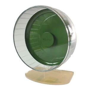 Niteangel Super Silent Hamster Exercise Wheel Green Clear Plastic Adjustable 10"